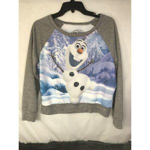 Disney Frozen Olaf Snowman L Girls Sweatshirt grey